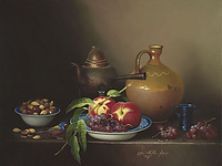 "BIRD, PEACHES, AND GRAPES"